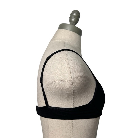 Skims Kim Kardashian Cotton Logo Underwire Demi Soft Bra Soot Black - Picture 6 of 16